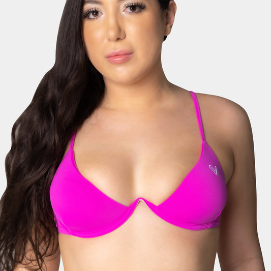 Ultra Purple Modern Fitted Bikini Top