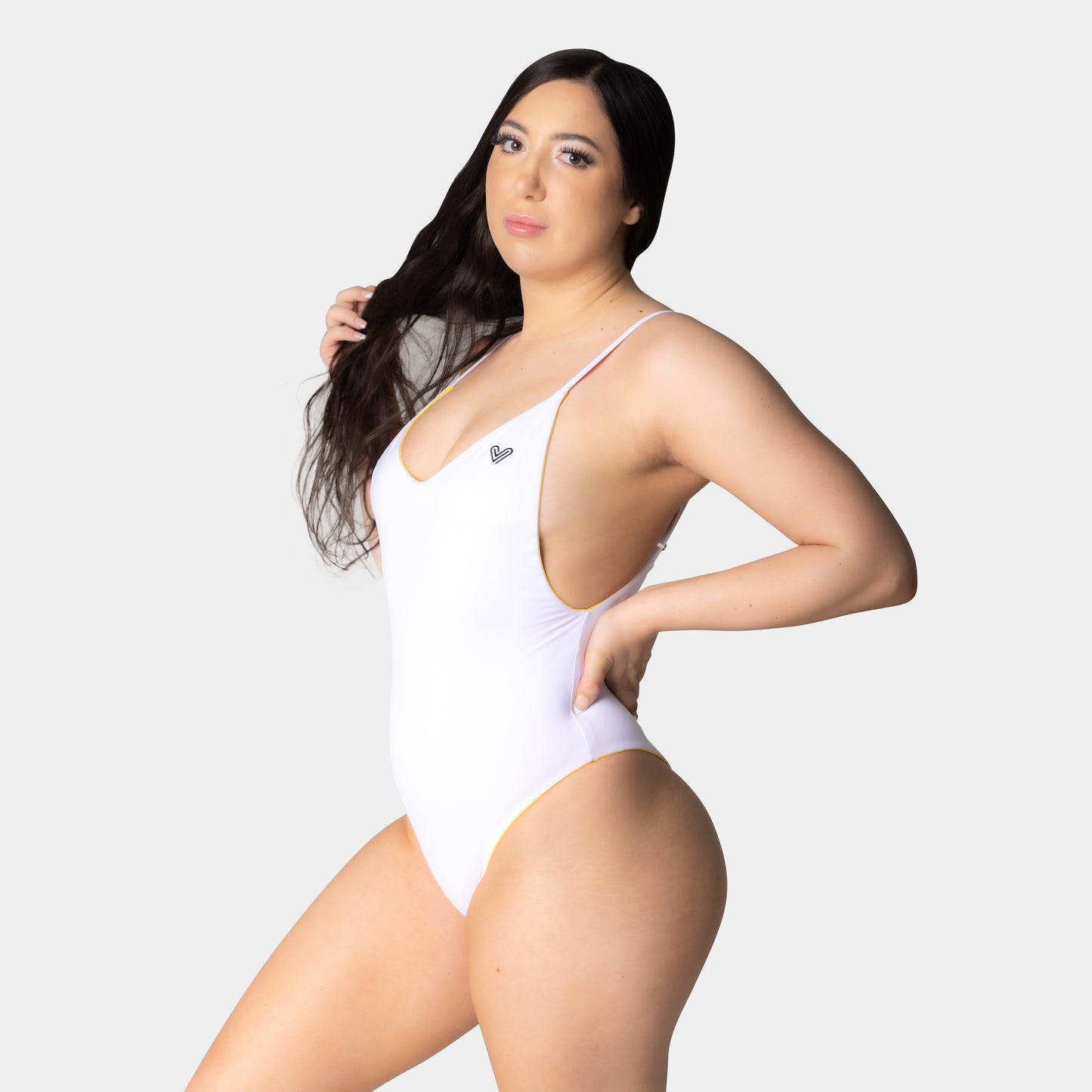 Fly Yellow & Coastal White Reversible One-Piece Swimsuit