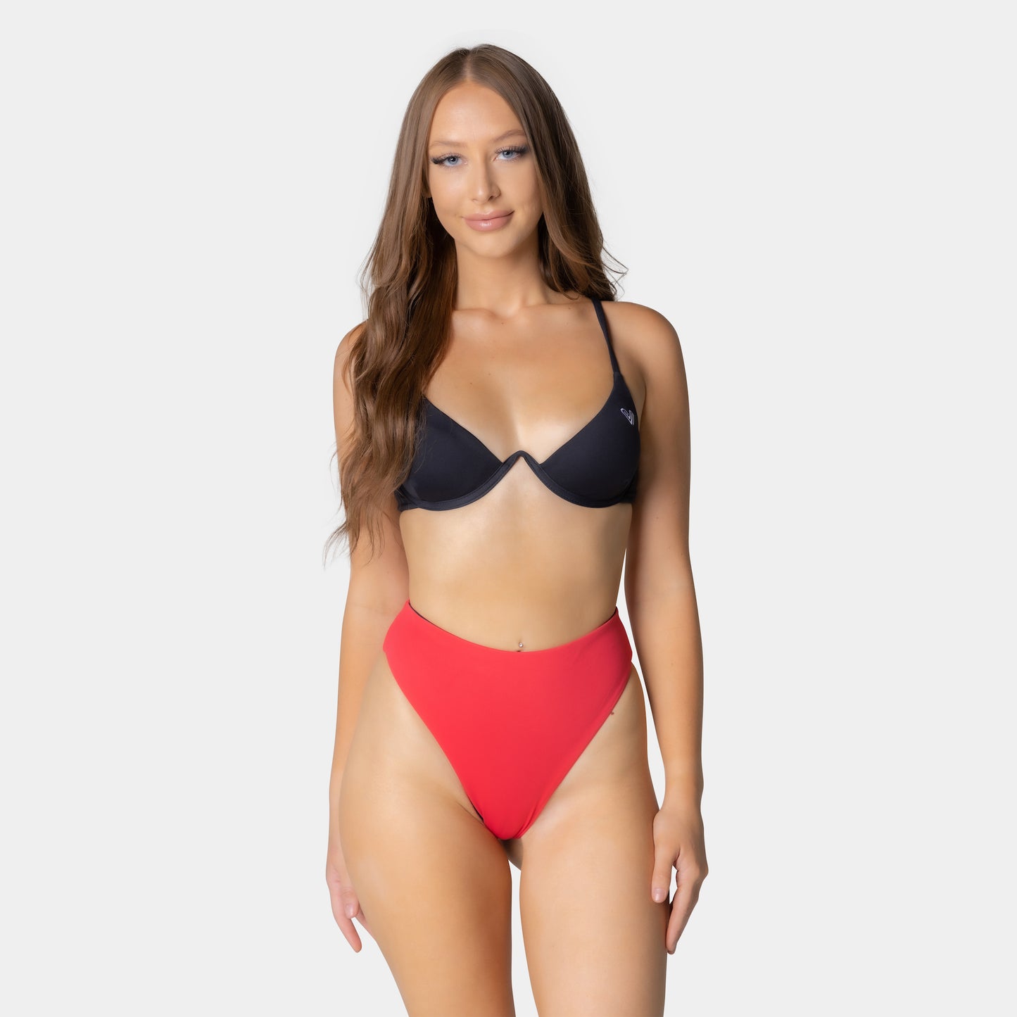 Corsa Red & Nova Black Reversible Classic Bikini Bottoms