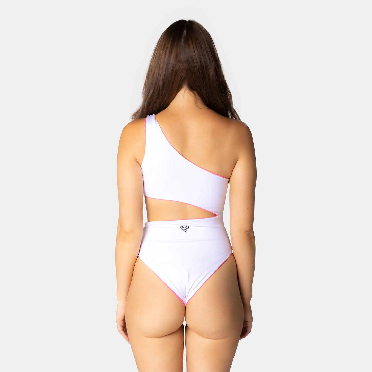 Hot Pink & Coastal White Reversible One-Piece Swimsuit