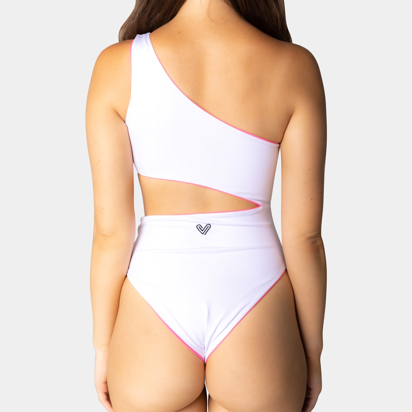 Hot Pink & Coastal White Reversible One-Piece Swimsuit