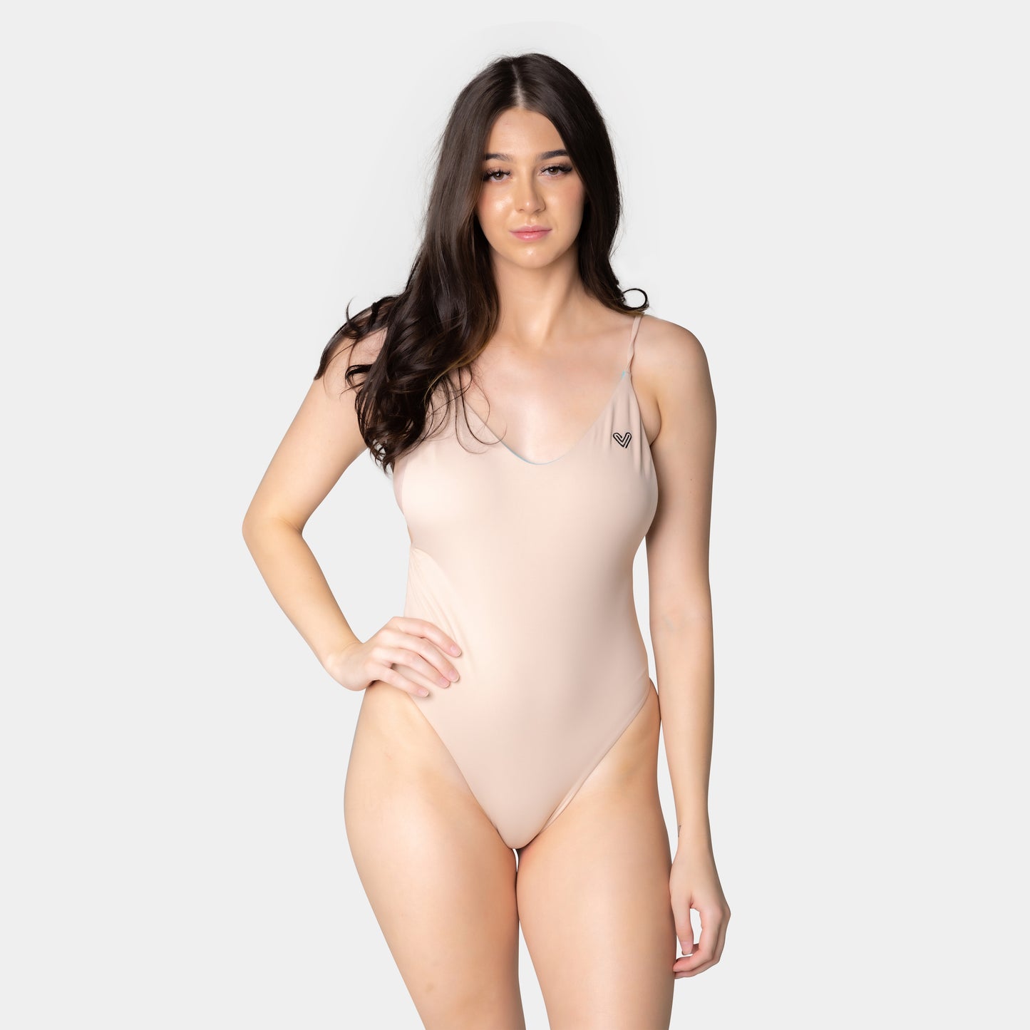 Miami Blue & Nude Reversible One-Piece Swimsuit