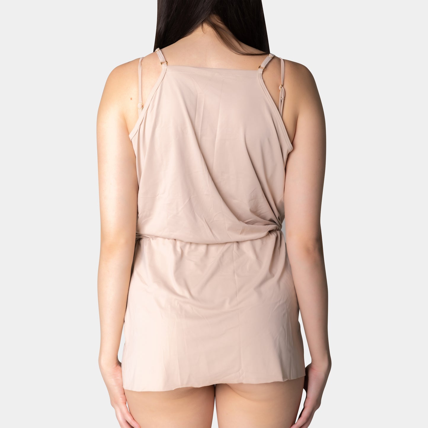 Nude String Strap Cover-Up Dress