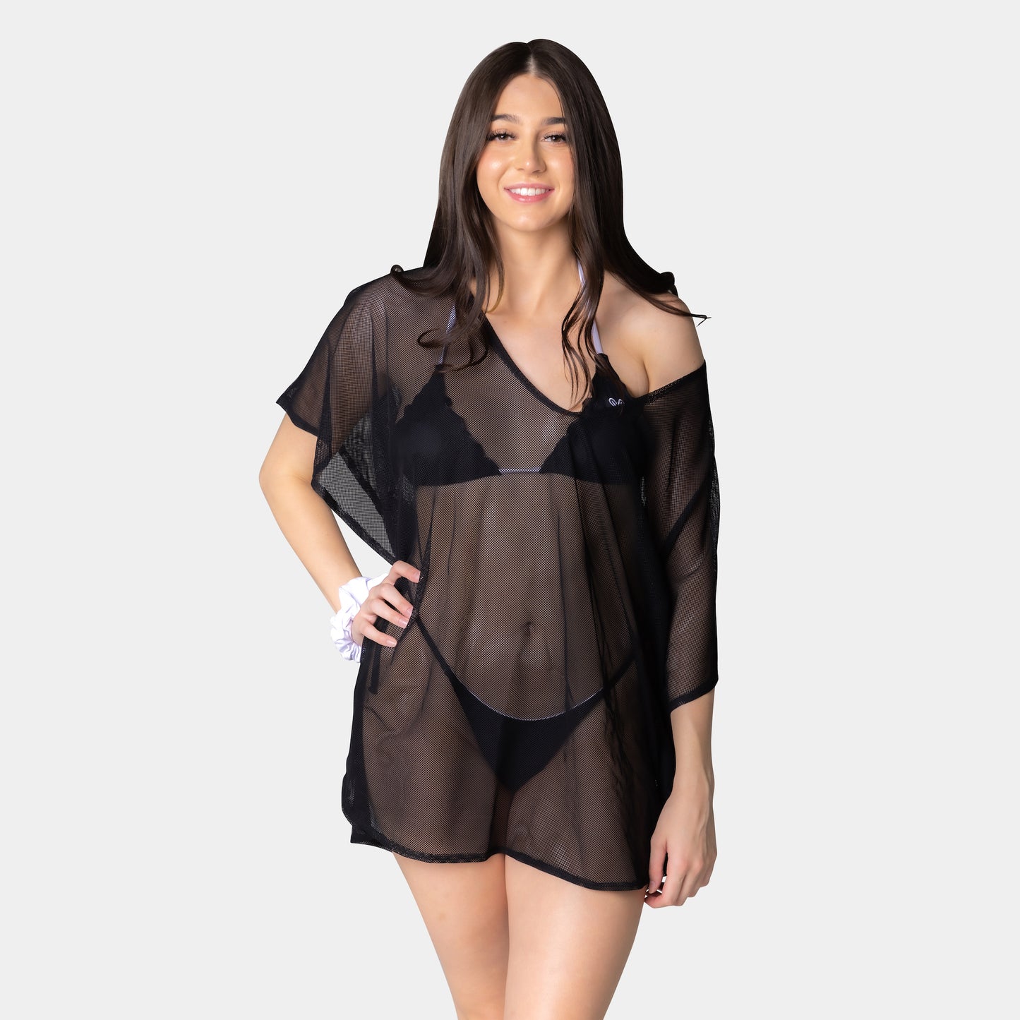 Nova Black Sheer One Piece Cover-Up