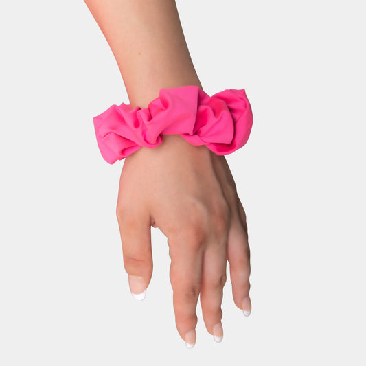 Hot Pink Silk Scrunchie