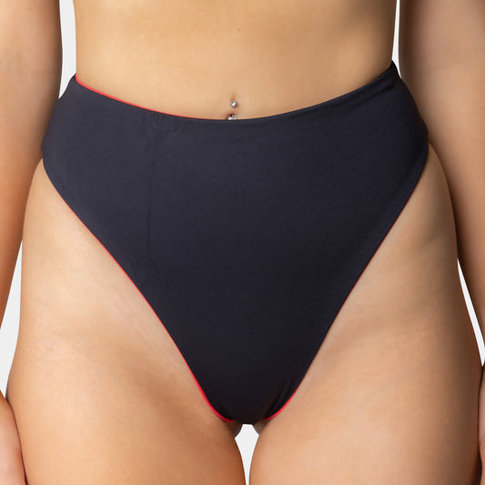 Corsa Red & Nova Black Reversible Classic Bikini Bottoms