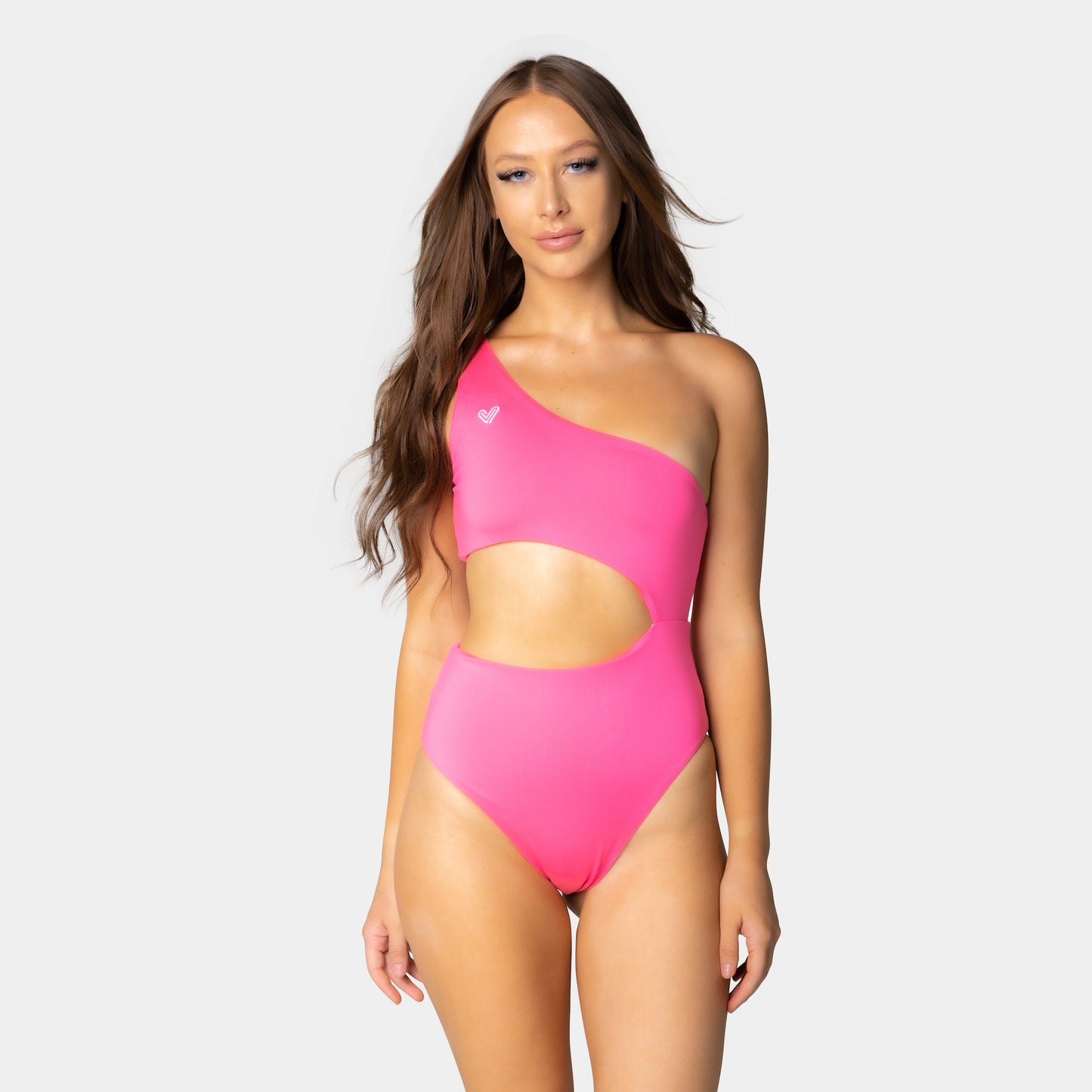 Hot Pink & Coastal White Reversible One-Piece Swimsuit