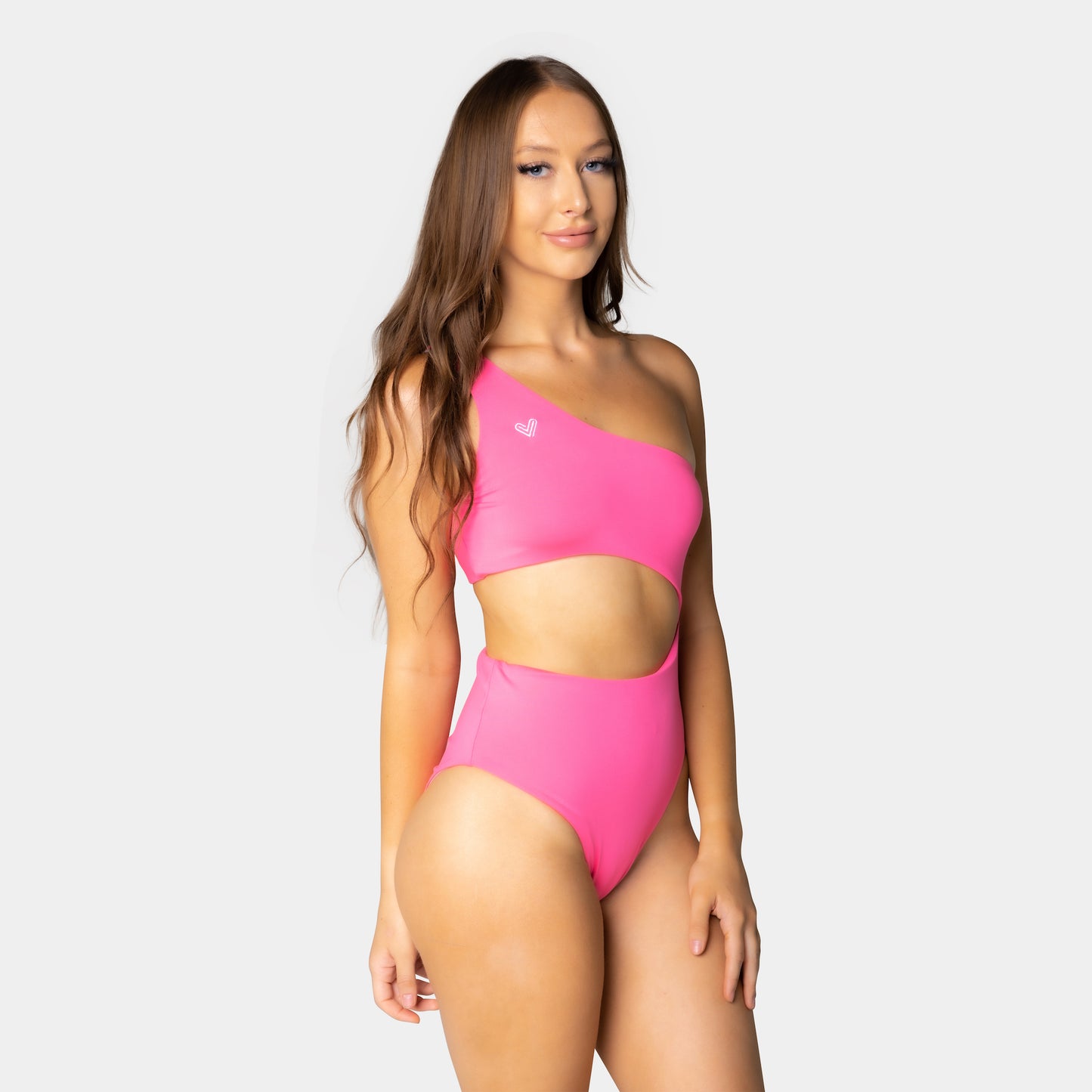 Hot Pink & Coastal White Reversible One-Piece Swimsuit