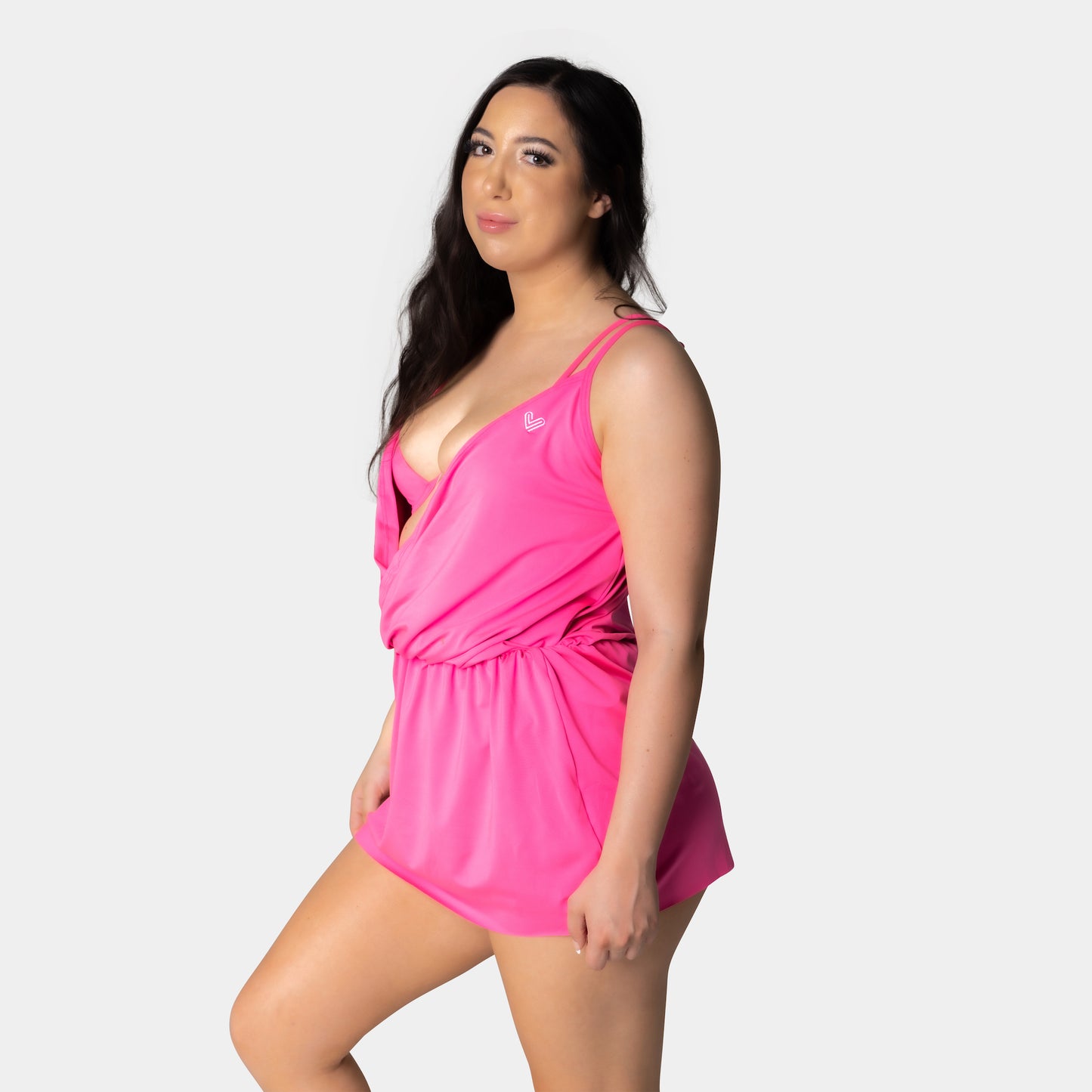 Hot Pink String Strap Cover-Up Dress