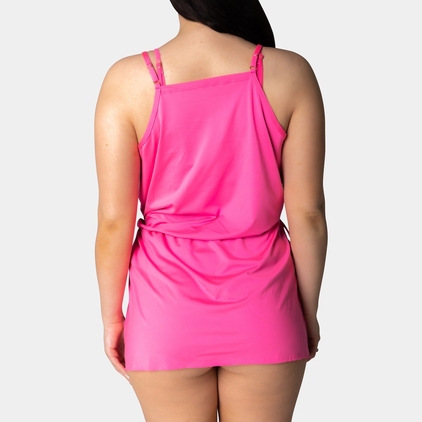 Hot Pink String Strap Cover-Up Dress