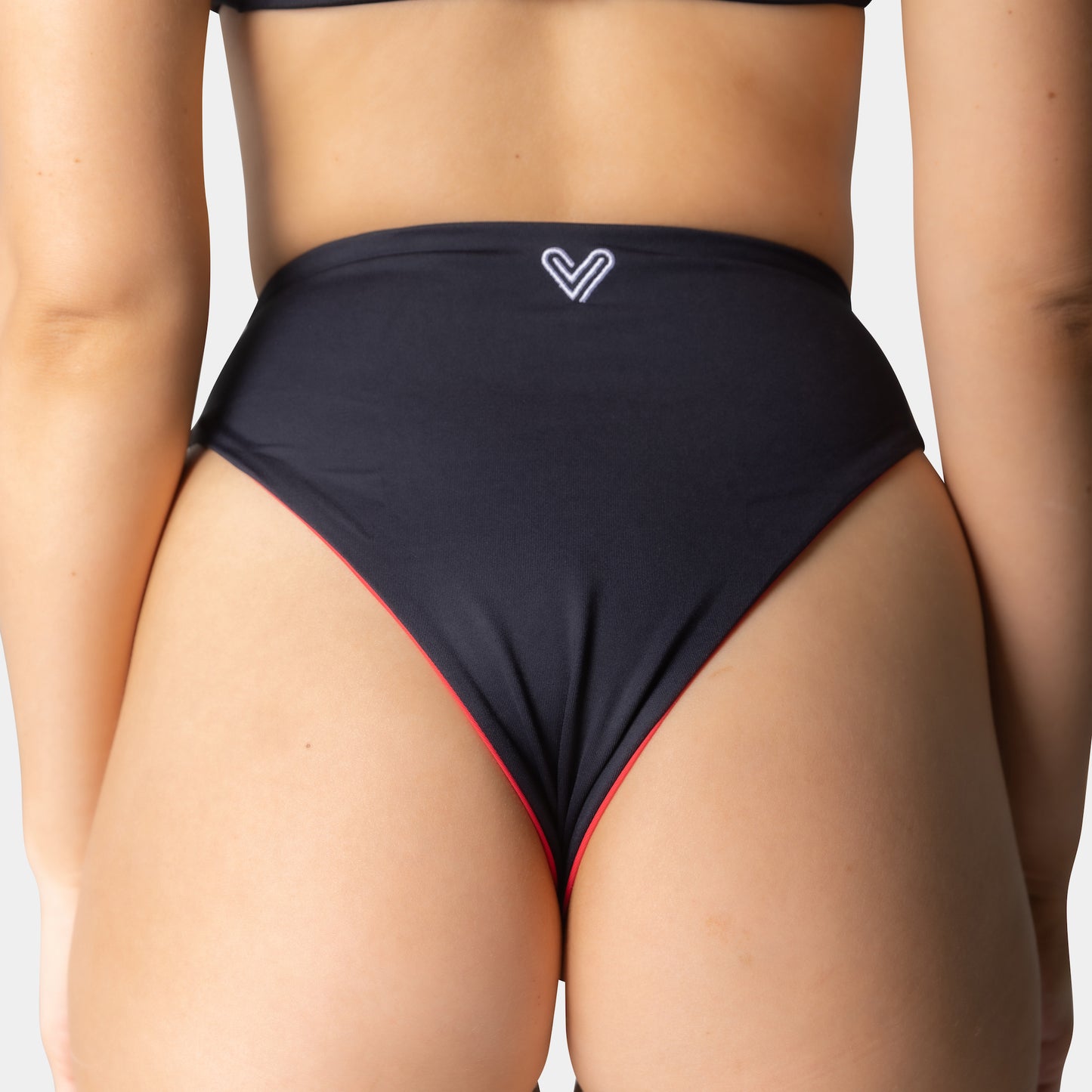 Corsa Red & Nova Black Reversible Classic Bikini Bottoms