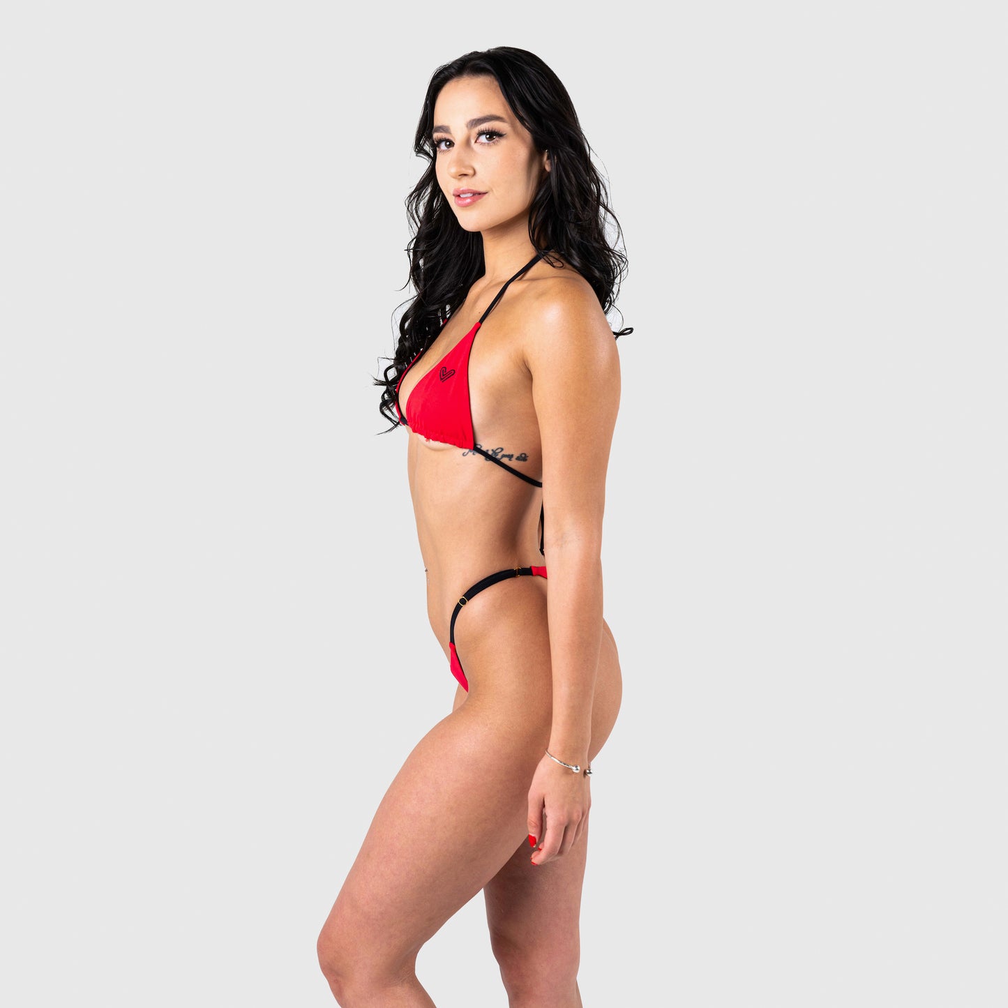 Corsa Red & Nova Black Petite Reversible Bikini Bottoms